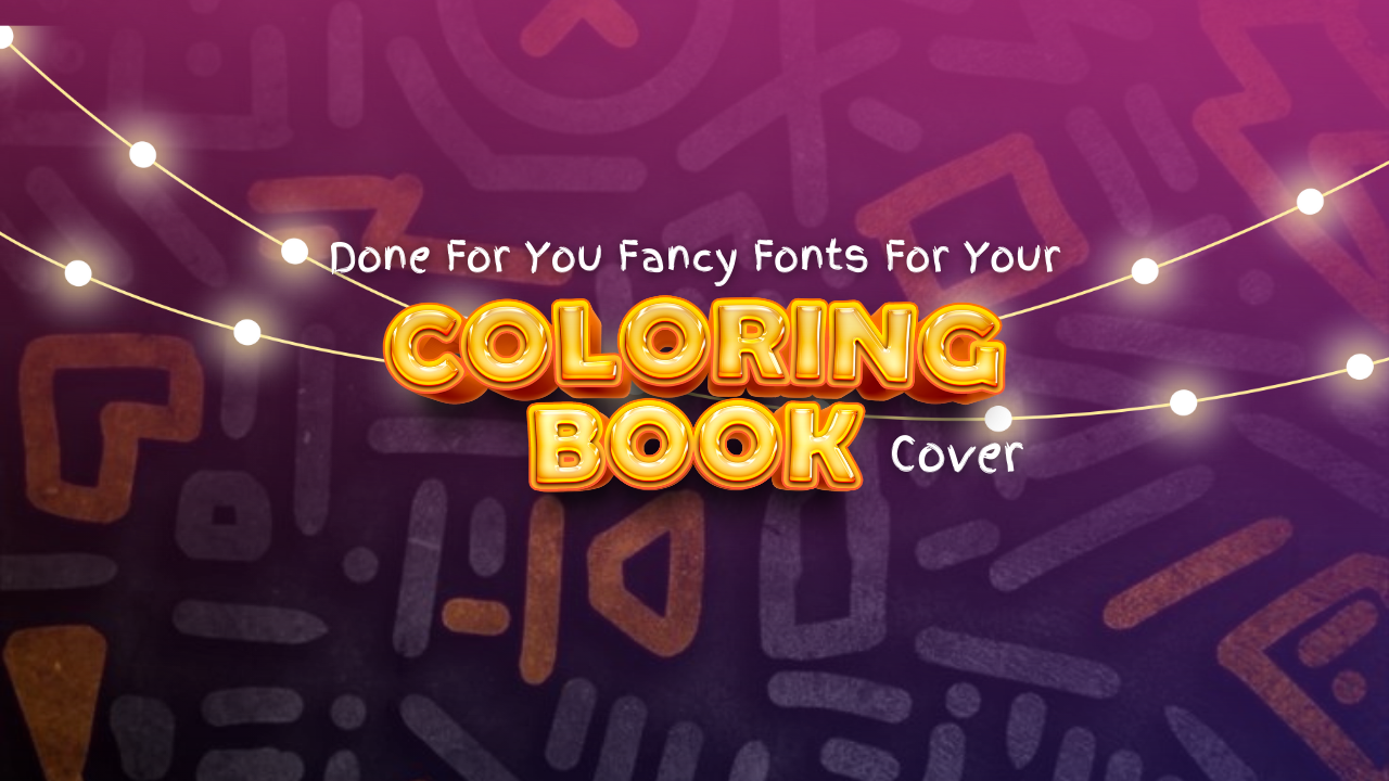 DFY Fonts For Coloring Book Cover